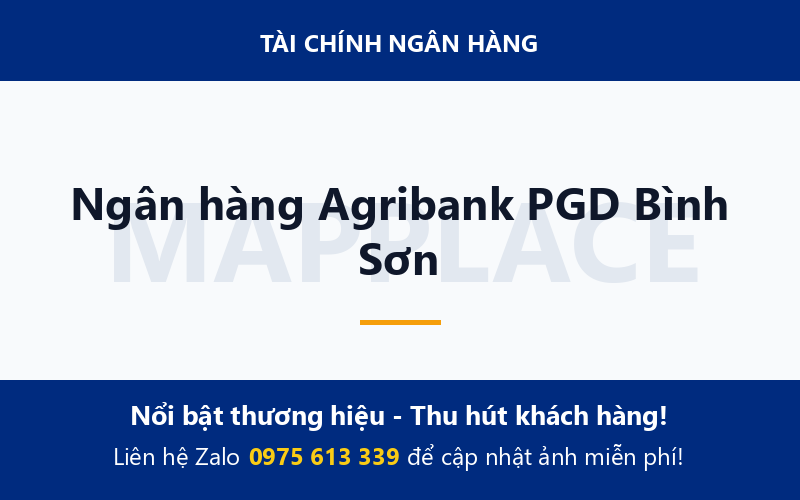 Ngân hàng Agribank PGD Bình Sơn