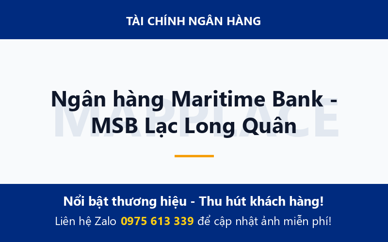 Ngân hàng Maritime Bank - MSB Lạc Long Quân