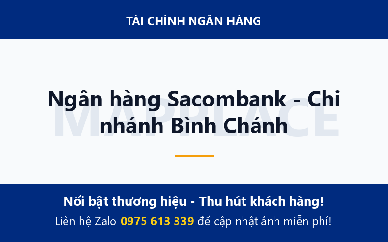 Ngân hàng Sacombank - Chi nhánh Bình Chánh
