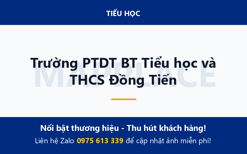 Trường PTDT BT Tiểu học và THCS Đồng Tiến
