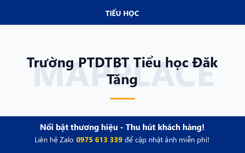 Trường PTDTBT Tiểu học Đăk Tăng