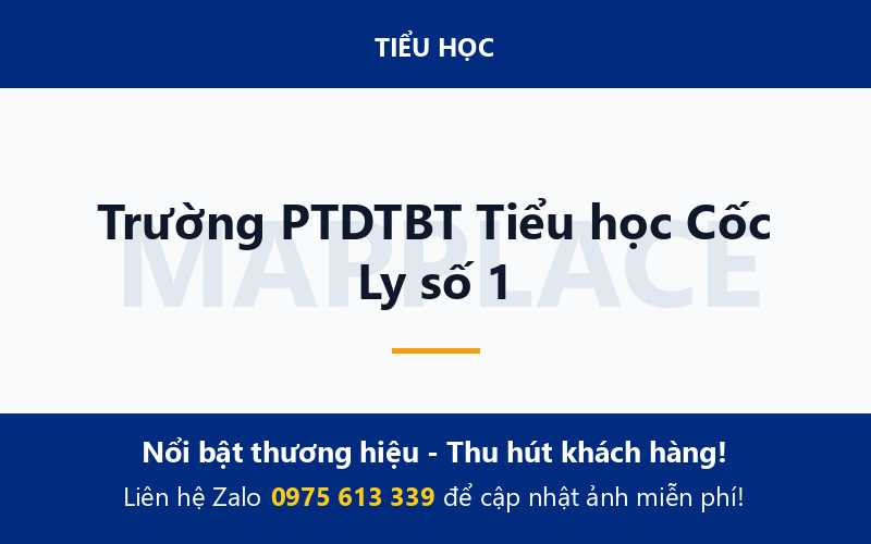 Trường PTDTBT Tiểu học Cốc Ly số 1