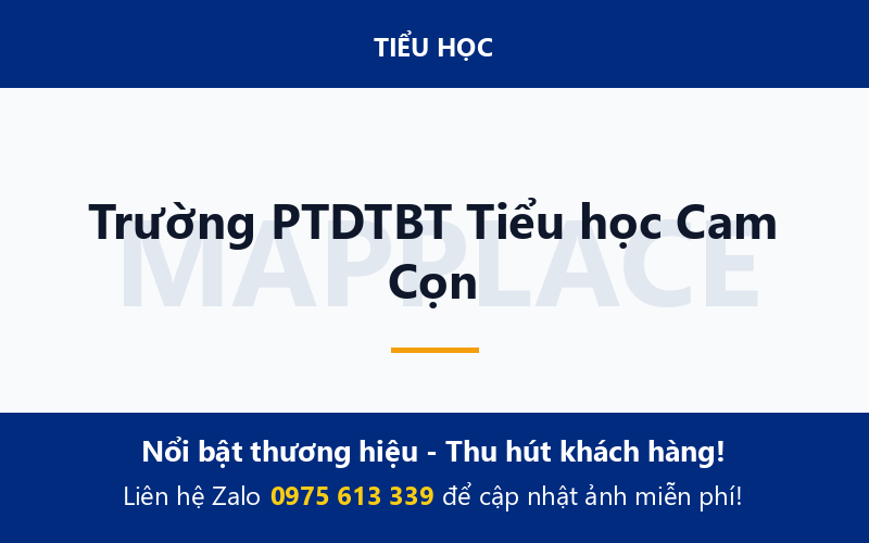 Trường PTDTBT Tiểu học Cam Cọn