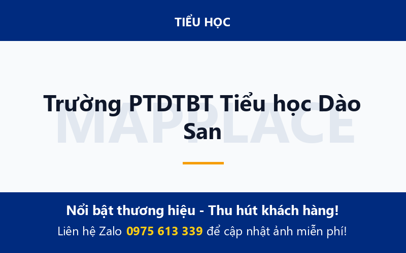 Trường PTDTBT Tiểu học Dào San