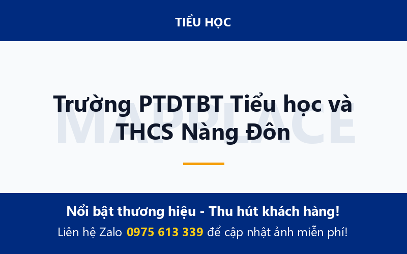 Trường PTDTBT Tiểu học và THCS Nàng Đôn