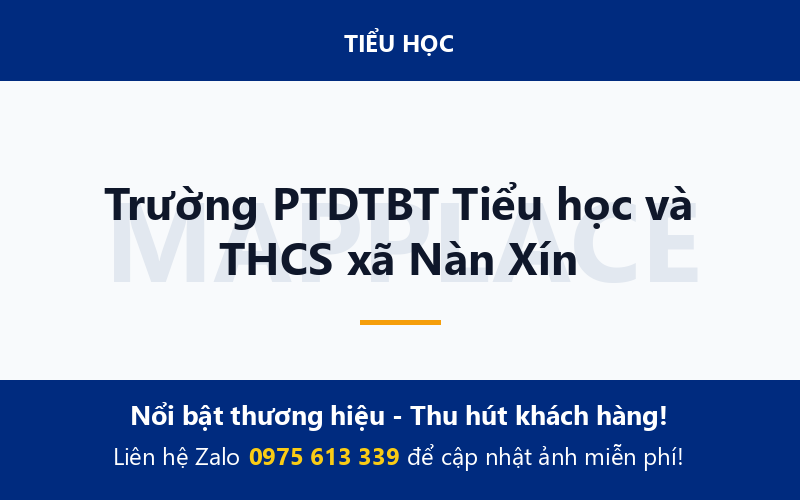 Trường PTDTBT Tiểu học và THCS xã Nàn Xín