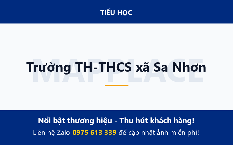 Trường TH-THCS xã Sa Nhơn