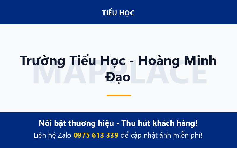 Trường Tiểu Học - Hoàng Minh Đạo