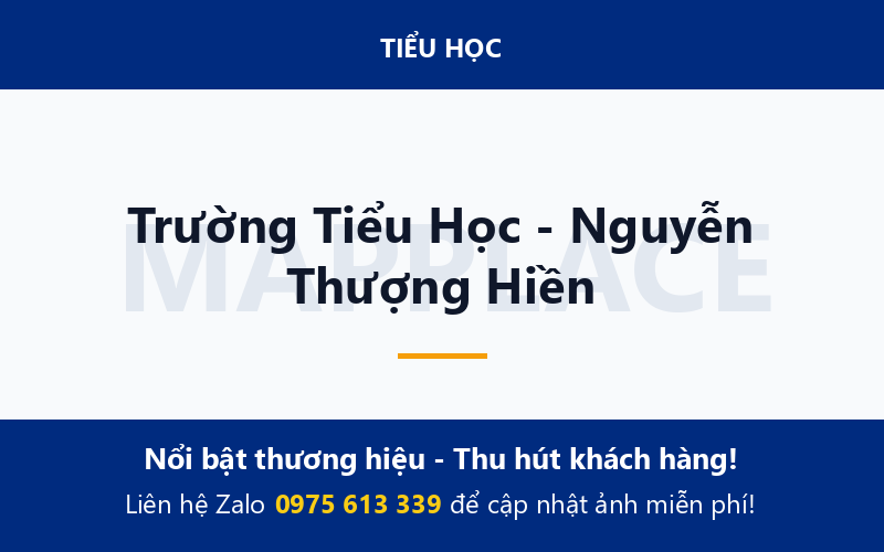 Trường Tiểu Học - Nguyễn Thượng Hiền
