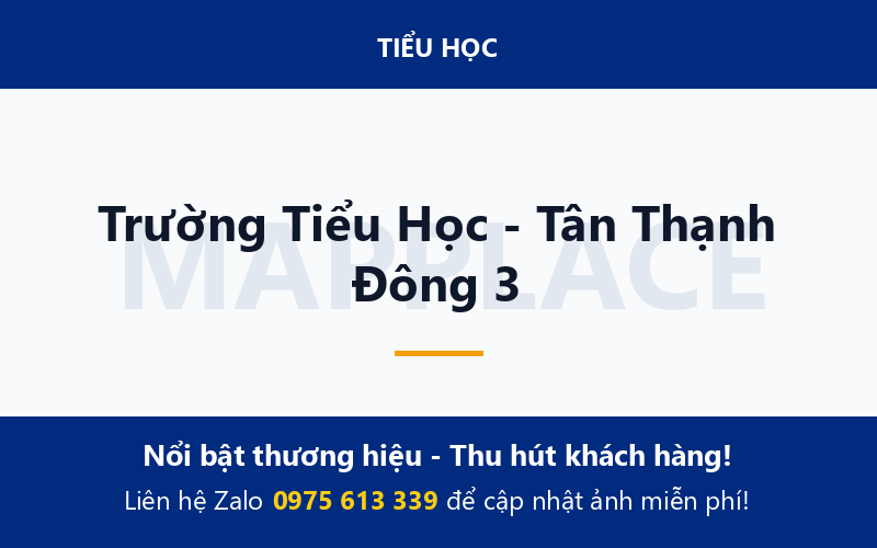Trường Tiểu Học - Tân Thạnh Đông 3