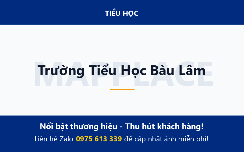 Trường Tiểu Học Bàu Lâm