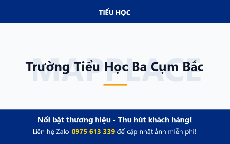 Trường Tiểu Học Ba Cụm Bắc
