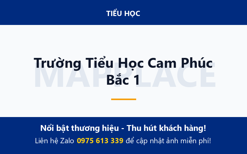 Trường Tiểu Học Cam Phúc Bắc 1