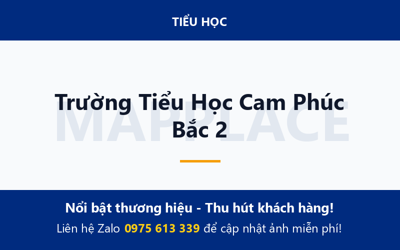 Trường Tiểu Học Cam Phúc Bắc 2