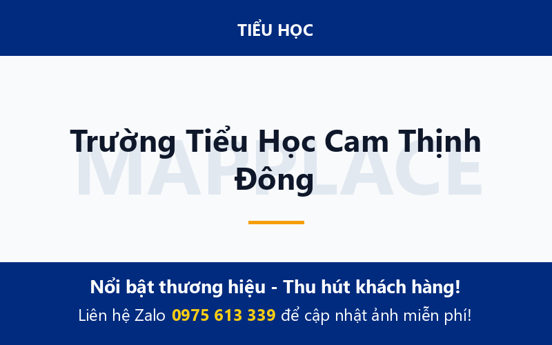 Trường Tiểu Học Cam Thịnh Đông
