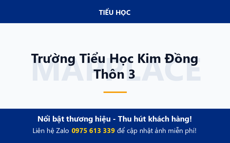 Trường Tiểu Học Kim Đồng Thôn 3