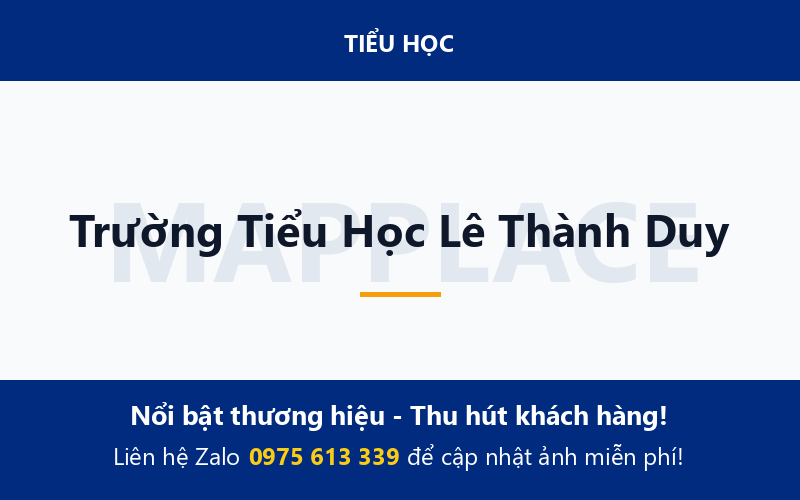 Trường Tiểu Học Lê Thành Duy