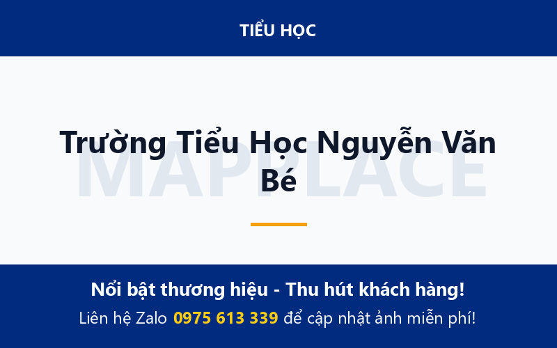 Trường Tiểu Học Nguyễn Văn Bé