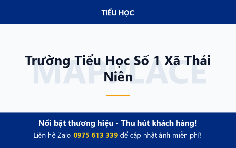 Trường Tiểu Học Số 1 Xã Thái Niên