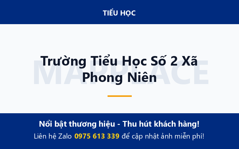 Trường Tiểu Học Số 2 Xã Phong Niên
