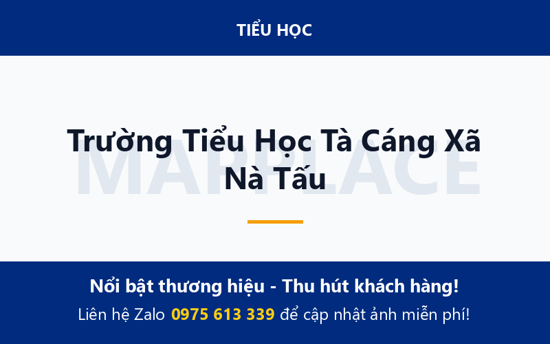 Trường Tiểu Học Tà Cáng Xã Nà Tấu