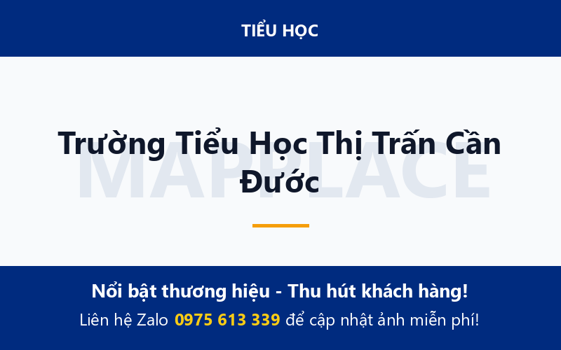Trường Tiểu Học Thị Trấn Cần Đước