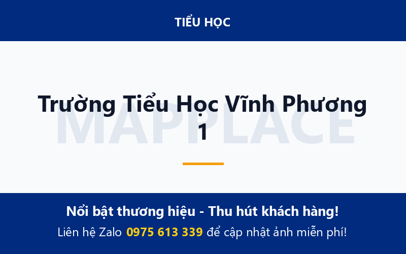 Trường Tiểu Học Vĩnh Phương 1
