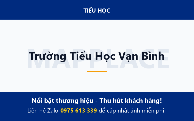 Trường Tiểu Học Vạn Bình