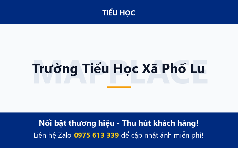 Trường Tiểu Học Xã Phố Lu