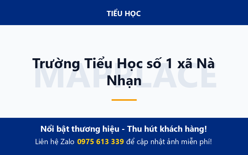 Trường Tiểu Học số 1 xã Nà Nhạn