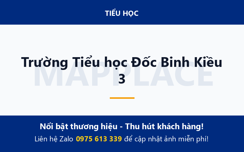 Trường Tiểu học Đốc Binh Kiều 3