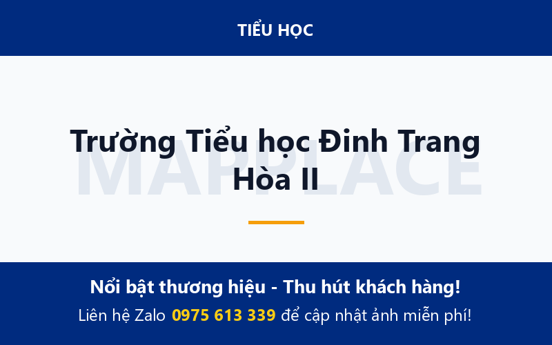 Trường Tiểu học Đinh Trang Hòa II