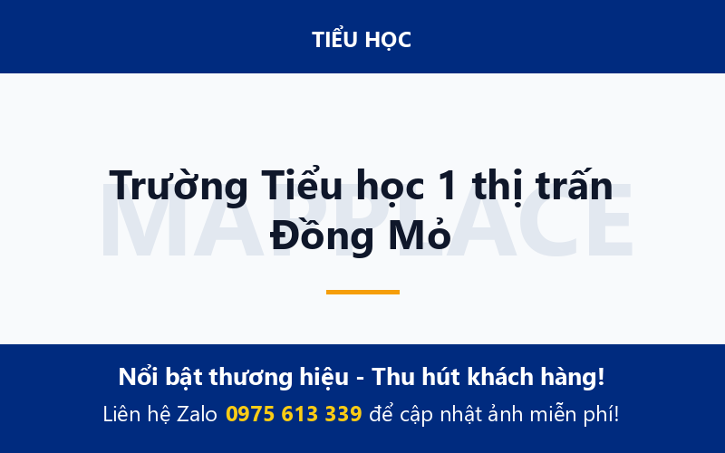 Trường Tiểu học 1 thị trấn Đồng Mỏ