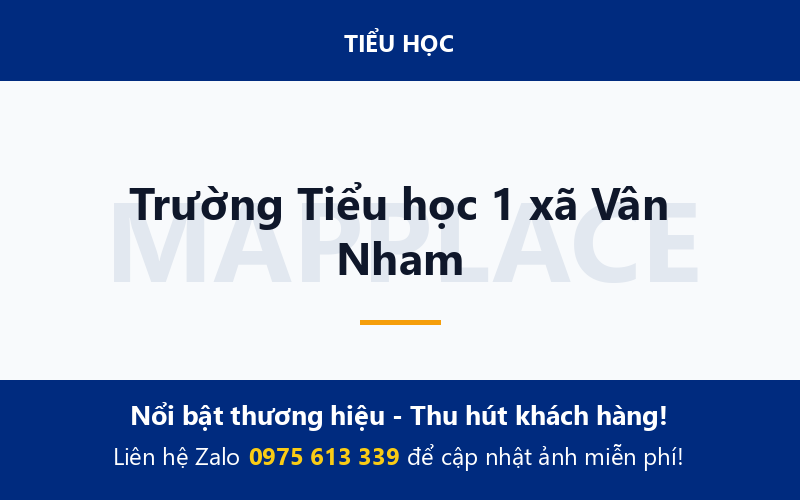 Trường Tiểu học 1 xã Vân Nham