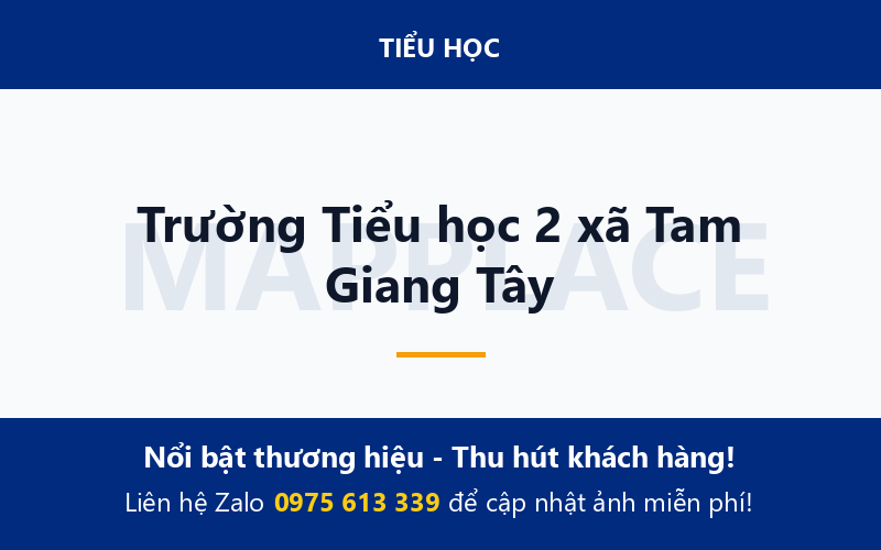 Trường Tiểu học 2 xã Tam Giang Tây