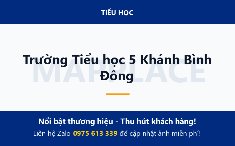 Trường Tiểu học 5 Khánh Bình Đông