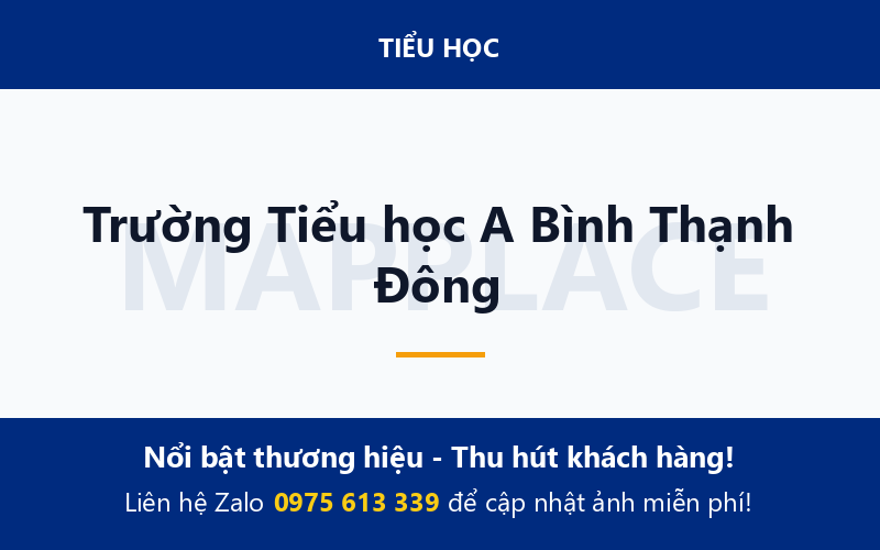 Trường Tiểu học A Bình Thạnh Đông