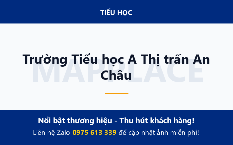 Trường Tiểu học A Thị trấn An Châu
