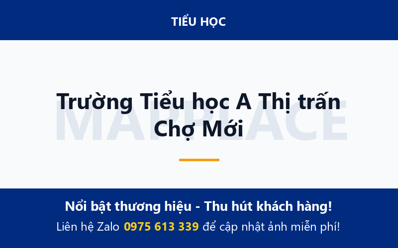 Trường Tiểu học A Thị trấn Chợ Mới