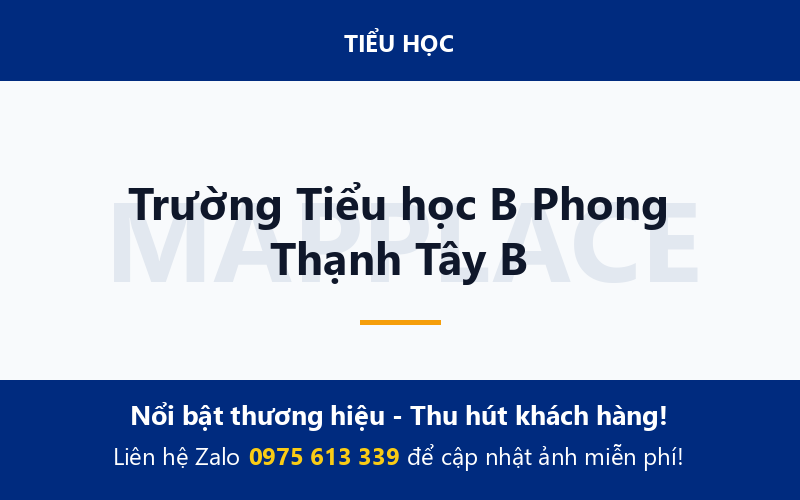 Trường Tiểu học B Phong Thạnh Tây B