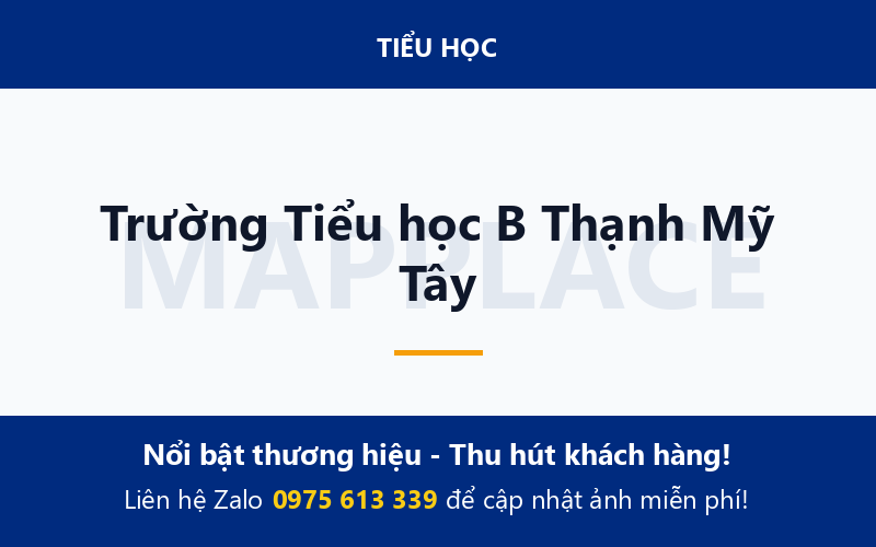 Trường Tiểu học B Thạnh Mỹ Tây