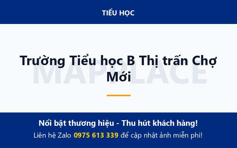 Trường Tiểu học B Thị trấn Chợ Mới