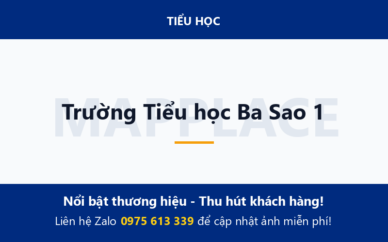 Trường Tiểu học Ba Sao 1