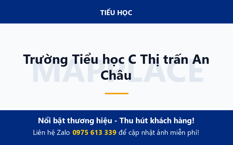 Trường Tiểu học C Thị trấn An Châu