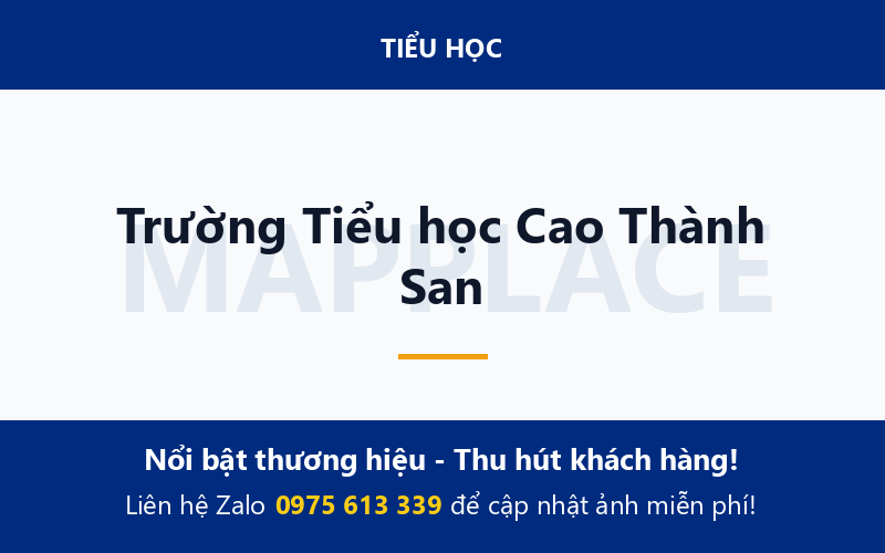 Trường Tiểu học Cao Thành San