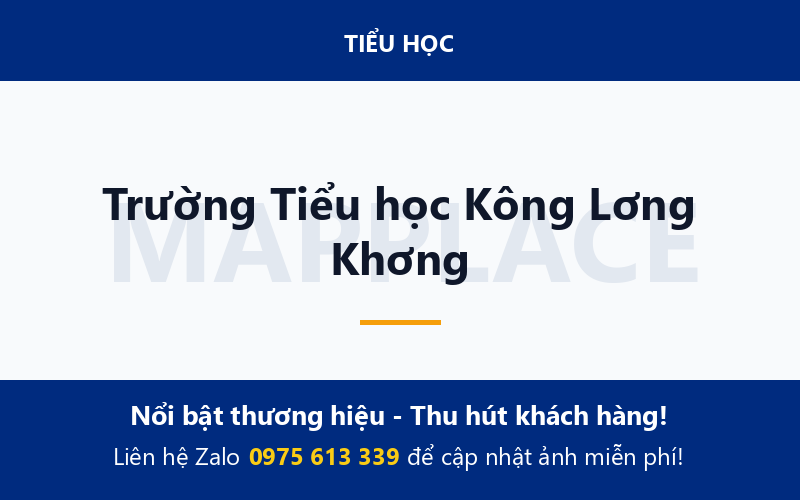 Trường Tiểu học Kông Lơng Khơng