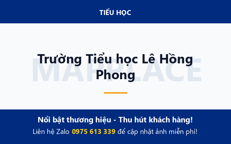 Trường Tiểu học Lê Hồng Phong