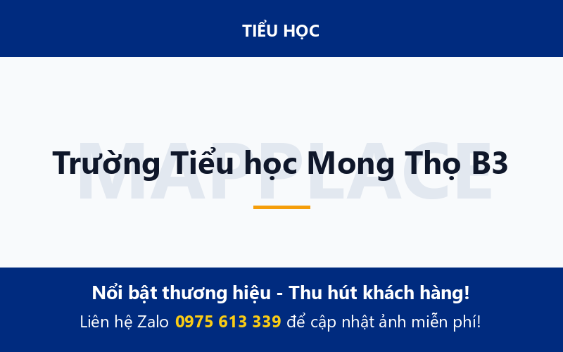 Trường Tiểu học Mong Thọ B3