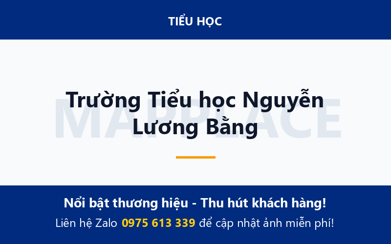 Trường Tiểu học Nguyễn Lương Bằng