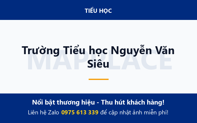 Trường Tiểu học Nguyễn Văn Siêu